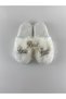 Ecru Bride Feathered Maternity Crown Slippers Set - 3