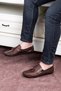 Noble Genuine Leather Men's Casual Shoes, Rok Loafer Shoes Brown - 5
