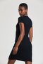 Women's Camisole Crew Neck Short Sleeve Ribbed Mini Dress - 6