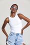 Women's Halter Neck Ribbed Crop Blouse - 3
