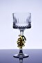 Yellow Grape Bunch Design Footed Cut Glass Presentation Bowl & Chocolate Bowl - 2
