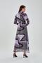 High Collar Printed Lilac Long Dress - 5