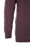 Gül Kurusu Casual Unisex Regular Fit Yünlü Bisiklet Yaka Saç Örgü Detaylı Triko Kazak TMNAW22KZ2059 - 10