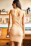 Women's Camel Roba Detailed Knitwear Dress ELB-19001750 - 6