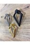 Hayal Big Triangle Pendulum Shiny Gold Button Handle Furniture Nightstand Dresser Console Kitchen Door Handle - 6