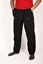 Unisex Raw Cloth Summer Comfortable Black Linen Trousers