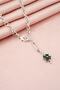 Women's Special Design Baguette Zircon Stone Clover Necklace