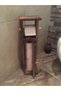 Wooden WC Paper Holder Toilet Phone Holder Stand Featured Bathroom Paper Holder - 3
