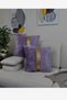 Plush Square Striped Throw Pillow Cover - Lilac