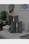 Plush Square Striped Throw Pillow Cover - Gray - 3