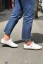 Jojo White Genuine Leather Women's Casual Sneaker - Benjamin - 3