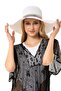 Wide Straw Hat with Ribbon Detail