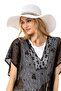 Wide Straw Hat with Ribbon Detail - 2