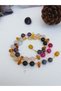 Natural Stone Female Student Success Necklace-Amber-Lapis-Onyx-Citrine-Akamarine-Amethyst-Pink Quartz-Agate - 5