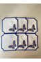 Butterfly Checkered Cocktail Napkin 6 Pieces - 2