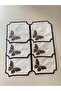 Butterfly Checkered Cocktail Napkin 6 Pieces