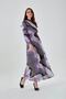 High Collar Printed Lilac Long Dress - 4