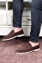 Facile Suede Genuine Leather Men's Casual Shoes Loafer Shoes Brown - 5