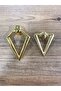 Hayal Big Triangle Pendulum Shiny Gold Button Handle Furniture Nightstand Dresser Console Kitchen Door Handle