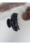 Large Size Floral Black Women's Latch Buckle - 3