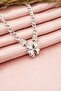 Women's Special Design Zircon Stone Clover Figure Necklace - 3
