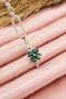 Women's Special Design Baguette Zircon Stone Clover Necklace - 2