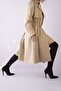 Mindy Above Knee Stretch Black Suede 10 cm Women's Boots, Heeled Boots - 8