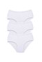 3 Pieces Women's High-Waist Bato Thick Elastic Panties White
