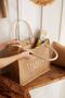 Natural Jute Shopping, Shoulder, Handle, Sea Beach Bag, Live Simply Printed Straw Color 42X12X35 - 3