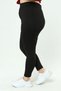 Plus Size High Waist Diving Fabric Recovery Leggings Black - 5