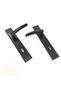 New Brawo Stainless Mirrored Matte Black (room Type) Door Handle + (room Type) Door Lock System Set of 2 - 3