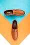 Voyant Genuine Leather Men's Casual Shoes Loafer Shoes Tan - 6