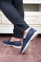 Voyant Genuine Leather Men's Casual Shoes Loafer Shoes Navy Blue - 7