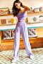 Women's Lilac Belted Woven Viscon Palazzo Trousers PNT-19000169