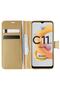 Oppo Realme C11 2021 Case Delux Leather Wallet Gold