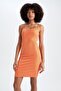Bodycon Strappy Midi Knitted Dress - 2