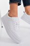 Manhattan White Thick Soled Casual Sneakers - Benjamin - 3