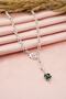 Women's Special Design Baguette Zircon Stone Clover Necklace - 3