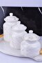 3 Size Marble Patterned Ceramic Tea Coffee Sugar Jar