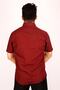 Men's Burgundy Short Sleeve Classic Shirt - 3