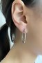 Hoop Earrings 316l Stainless Tarnish Stainless Steel Earrings Silver Gray Color Diameter 20 Mm Pair Sold - 3