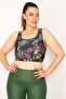 Women's Large Size Purple Back Detailed Crop Bistuary 65n33326 - 5