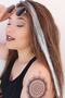 Gray Color Glitter Side Hairpiece/Hair Tinsel (50 cm) - 6
