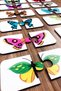 Butterfly Themed Wooden Two Piece Matching Game Preschool Baby Educational Toy - 7