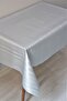 مفرش طاولة مخطط من قماش PVC زيتي قابل للمسح مع بطانة - 78-b1 - 3