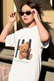 تي شيرت أبيض كبير الحجم مطبوع عليه Hello Teddy Bear - 3