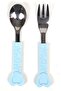 Baby Food Spoon Children's Food Spoon Soft Silicone Handle 2 Pieces Blue - 2