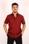 Men's Burgundy Short Sleeve Classic Shirt