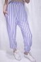 Women's Summer Blue White Elastic Waist and Leg Jogger Sweatpants - 3