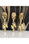 Stainless Steel Gold Plated 3 Piece Tongs Set with Butterfly Accessory Lux - 5
